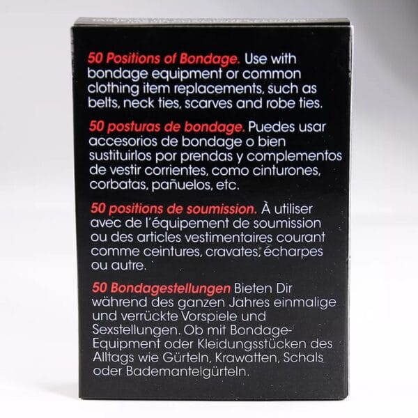 Cartas 50 posiciones de bondage