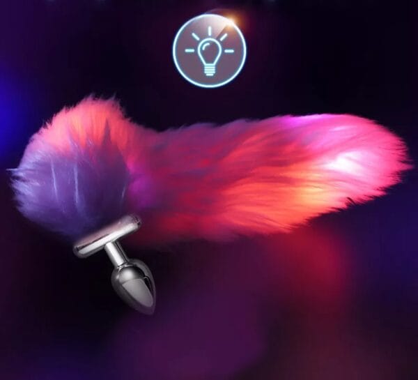 Plug anal cola de zorro LED