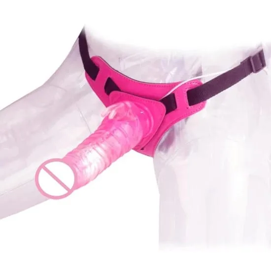 Arnés con rabbit vibrador