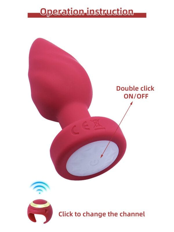 Plug anal luz led con control remoto
