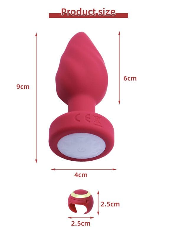 Plug anal luz led con control remoto
