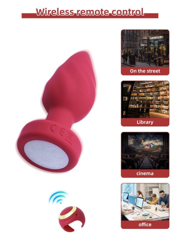 Plug anal luz led con control remoto