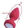 Plug anal luz led con control remoto