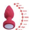 Plug anal luz led con control remoto