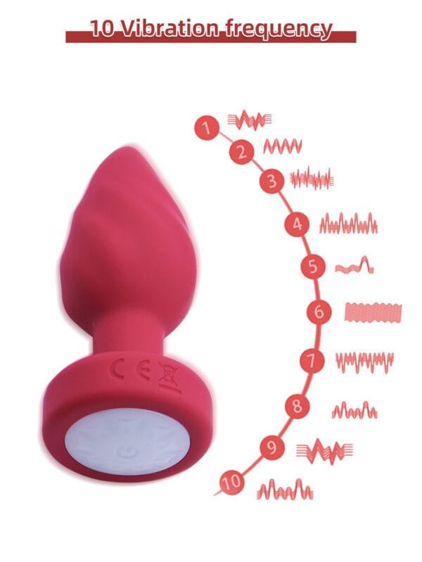 Plug anal luz led con control remoto