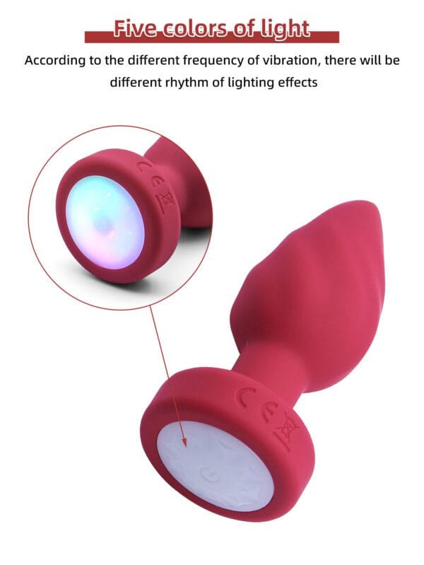 Plug anal luz led con control remoto