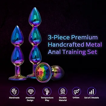 Set de Plugs Anales Metálicos Arcoíris