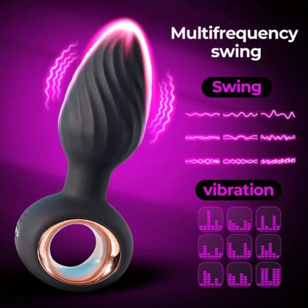 Plug Anal Vibrador Rotatorio 360° Texturizado