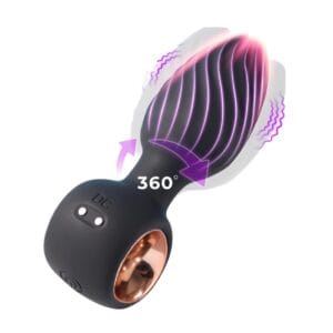 Plug Anal Vibrador Rotatorio 360° Texturizado