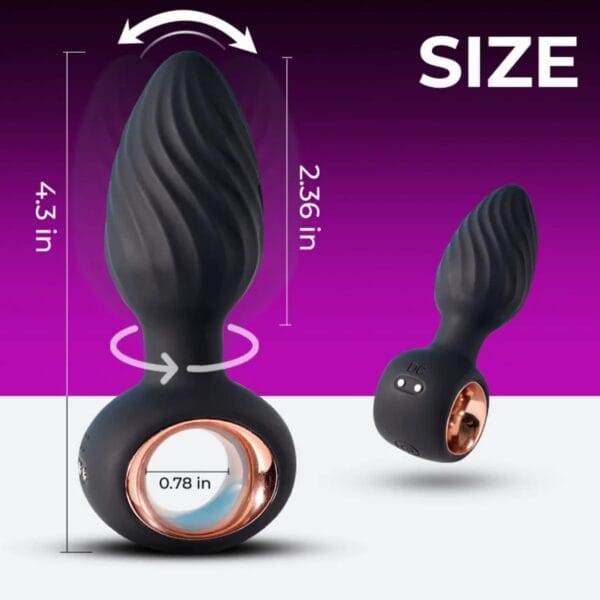 Plug Anal Vibrador Rotatorio 360° Texturizado