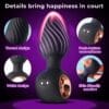 Plug Anal Vibrador Rotatorio 360° Texturizado