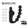 Vibrador anal con perlas flexibles