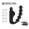 Vibrador anal con perlas flexibles