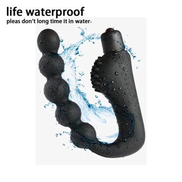 Vibrador anal con perlas flexibles