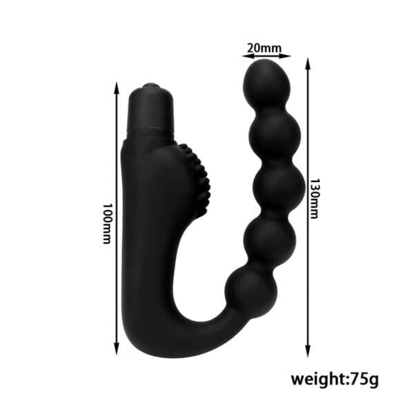 Vibrador anal con perlas flexibles